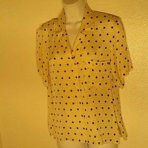 Anne Klein ll Pure Silk Dotted Blouse. 4